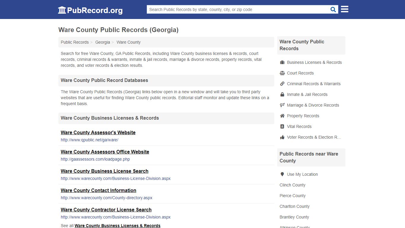 Free Ware County Public Records (Georgia Public Records)