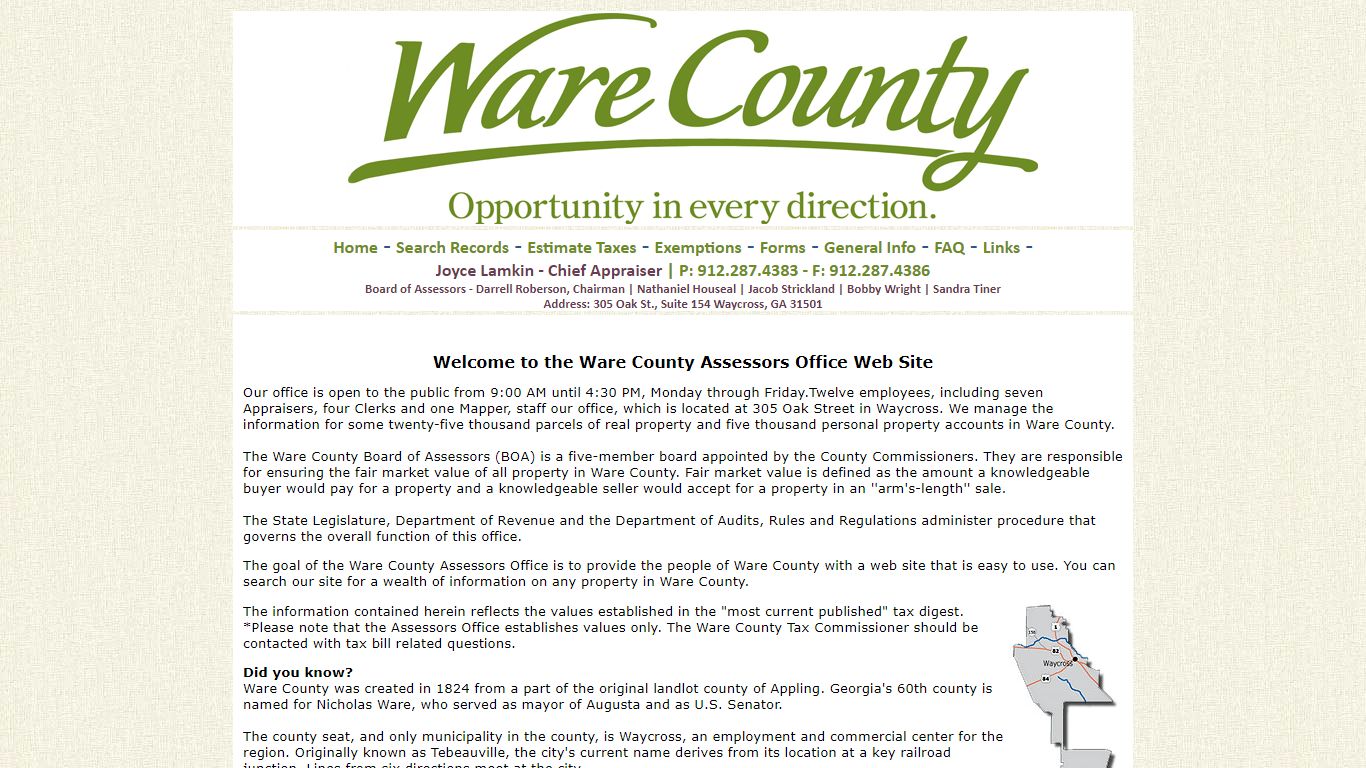 Ware County Tax Assessor's Office - Schneider Geospatial